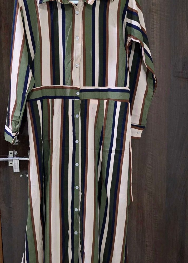 Striped Shirt Dress