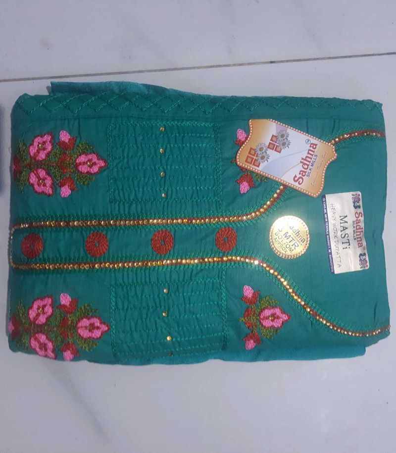 “Cotton Unstitched Suit | Thread Embroidery | New