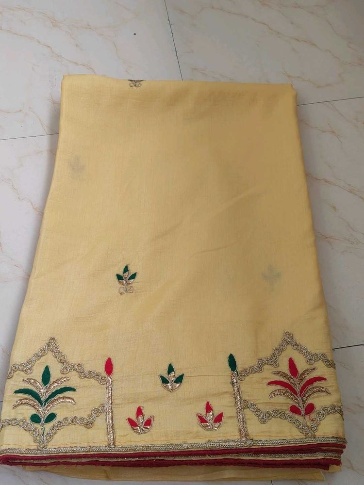 Embroidered Pure Gota Saree