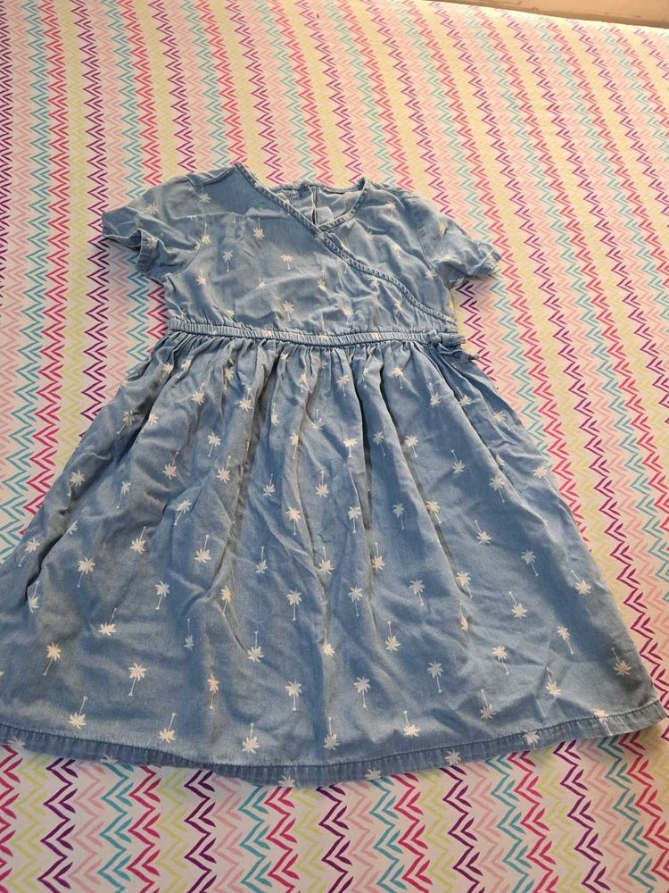 Cute Denim Girls Dress💙🩵💙