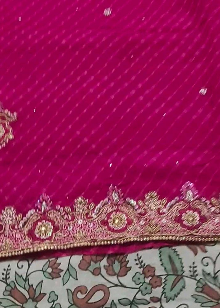 zardozi work Magenta Dress