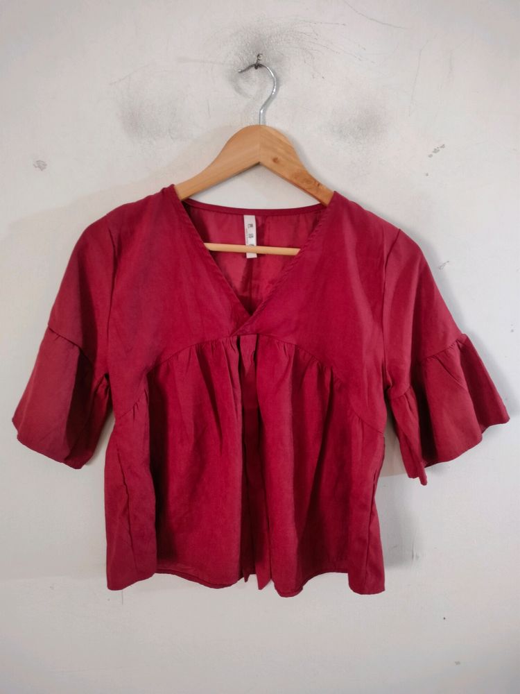 Red Casual Top(Women&#39;s)