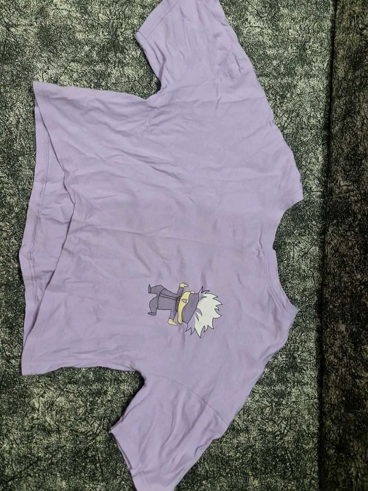 Lavender Anime Graphic Tee