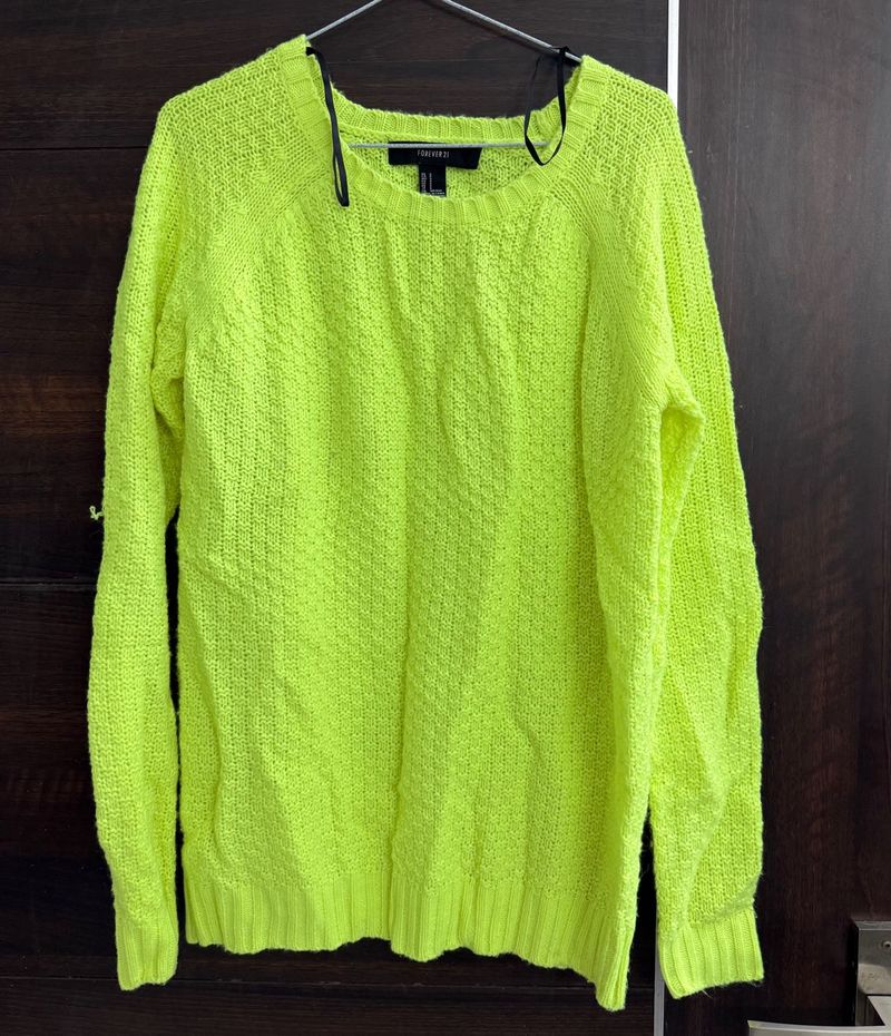 Neon Green Knit Sweater