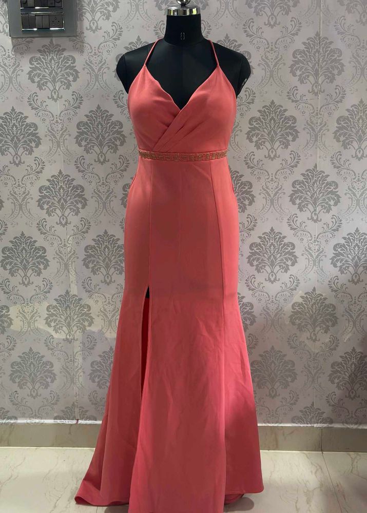 Elegant Coral Gown