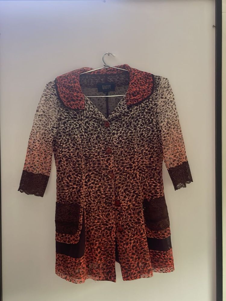 Raffy Sheer Leopard Print Jacket