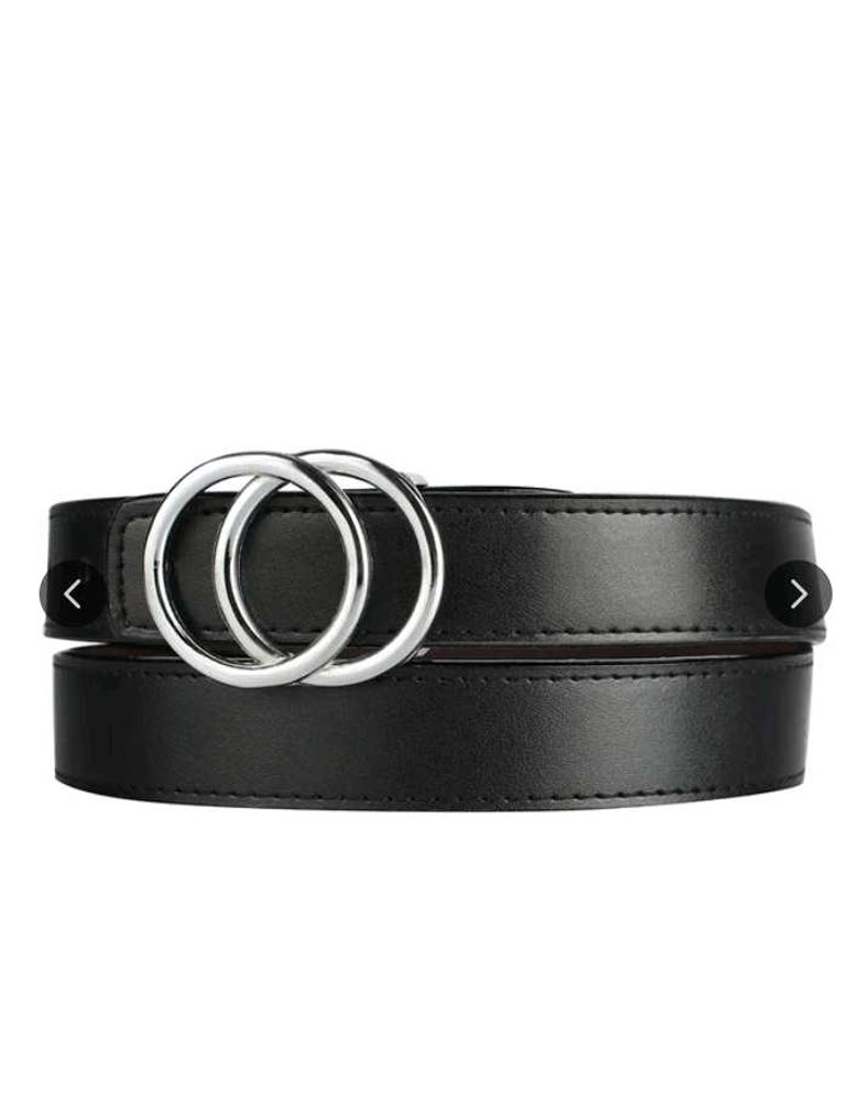 Black Double Ring Belt