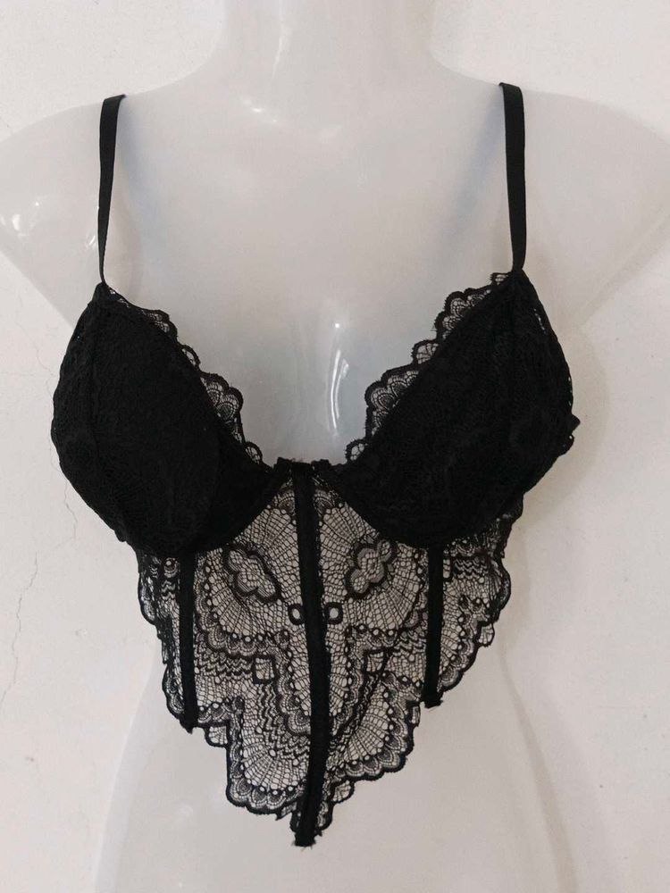 SEXY BLACK CORSET TOP