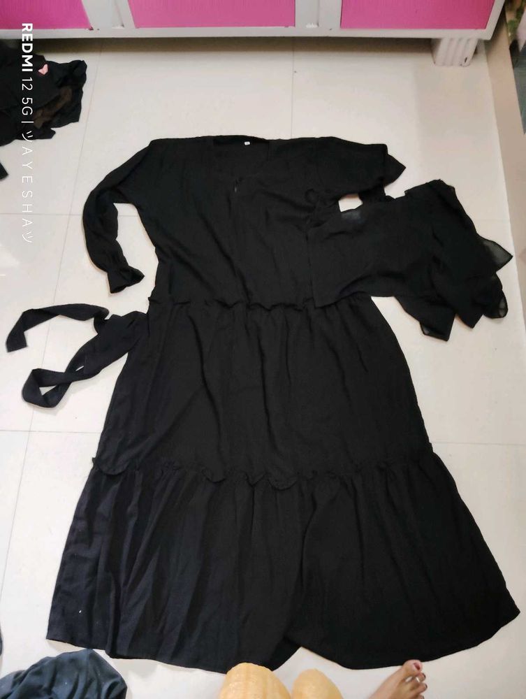 Black Abaya , Hijab, Niqub Set