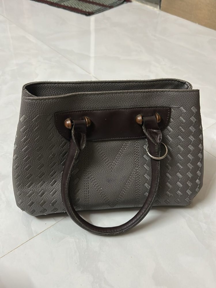 Grey Handbag Braught In Bangkok Market