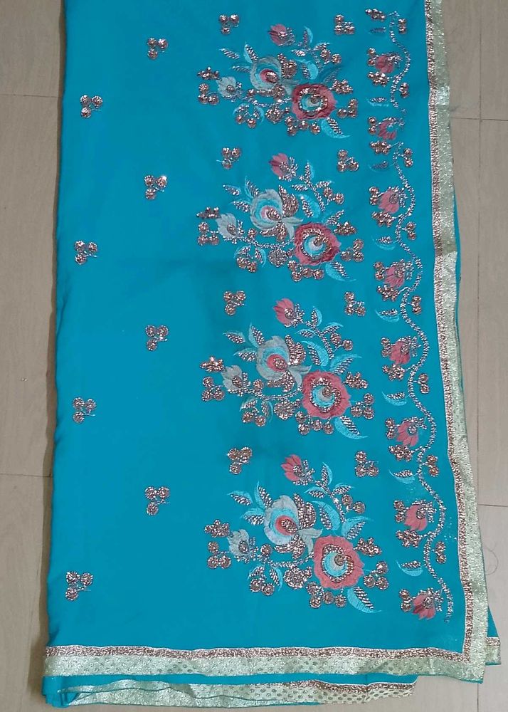 Chumki Emborodery Saree