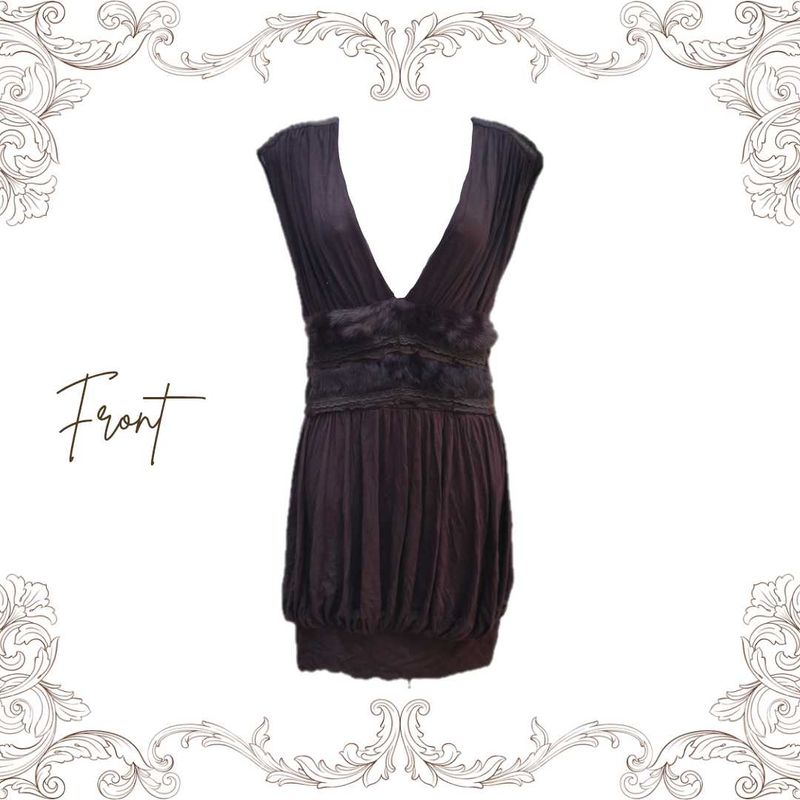Y2K VINTAGE BROWN DRESS
