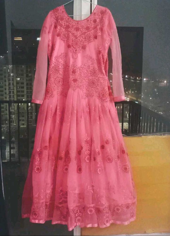 Pink Gown M-L Size 36 Inch