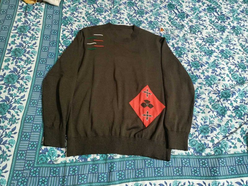 Brown Patterned Sweater