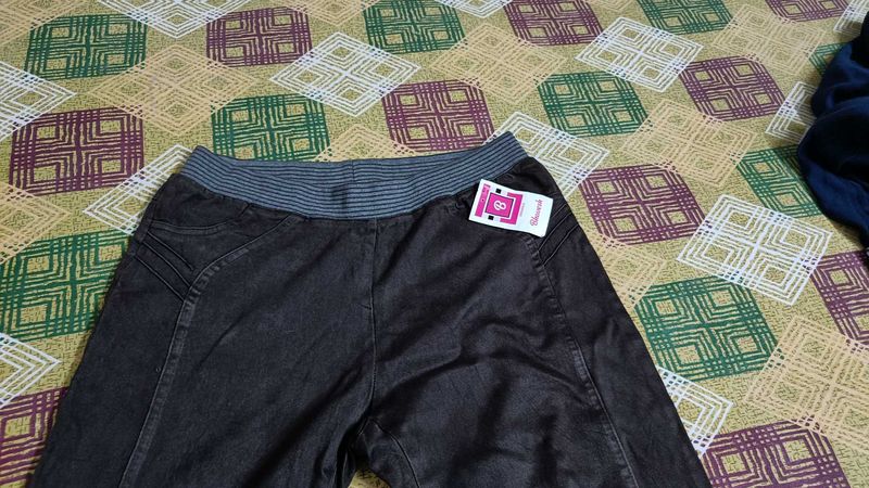 Brown Pull-on Pants