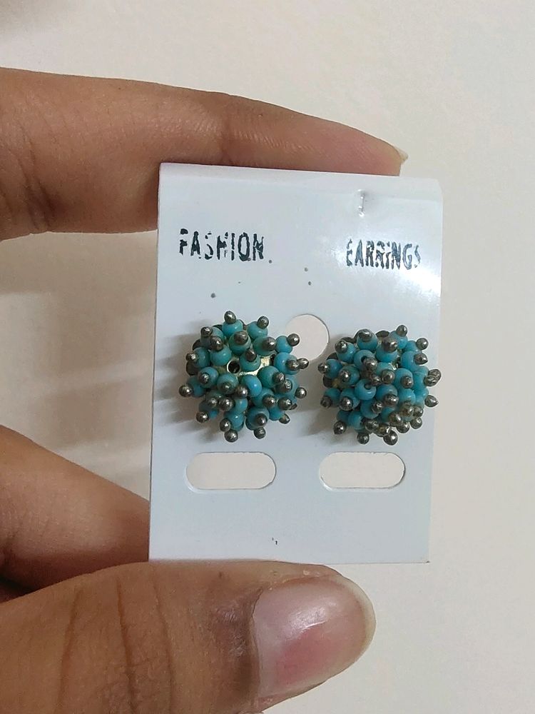Blue Beads Studs