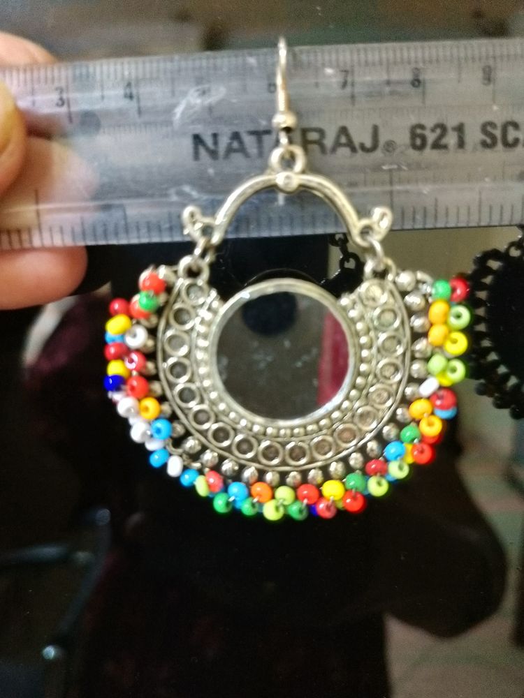 Big Mirror And Multicolours Ererings