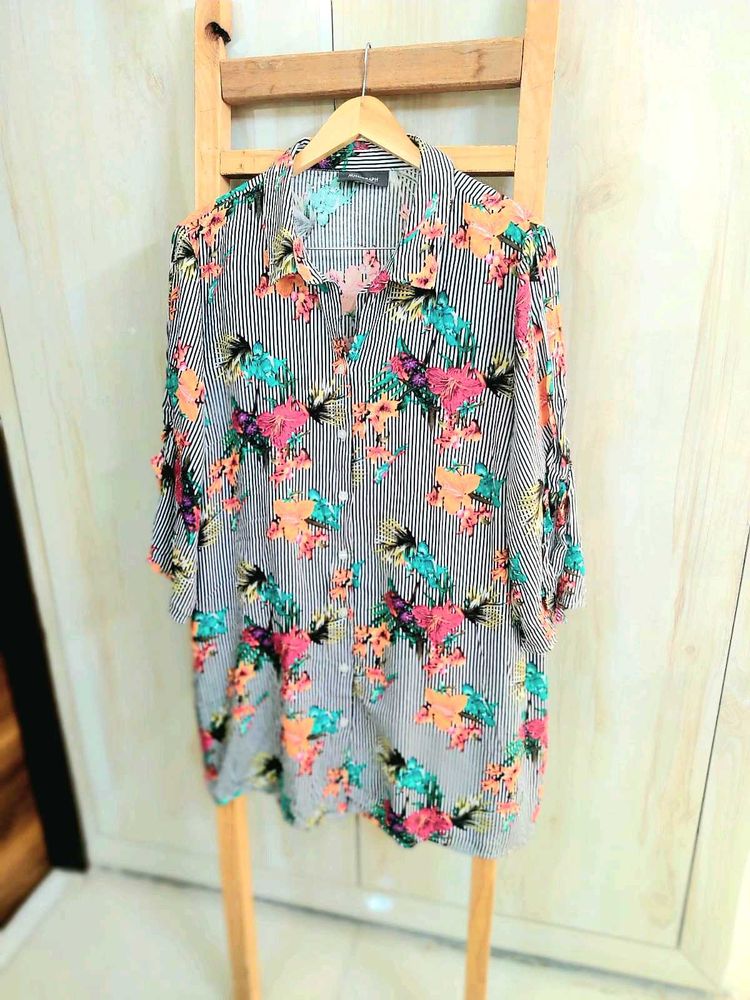 Multicolour Long Shirt Size-48