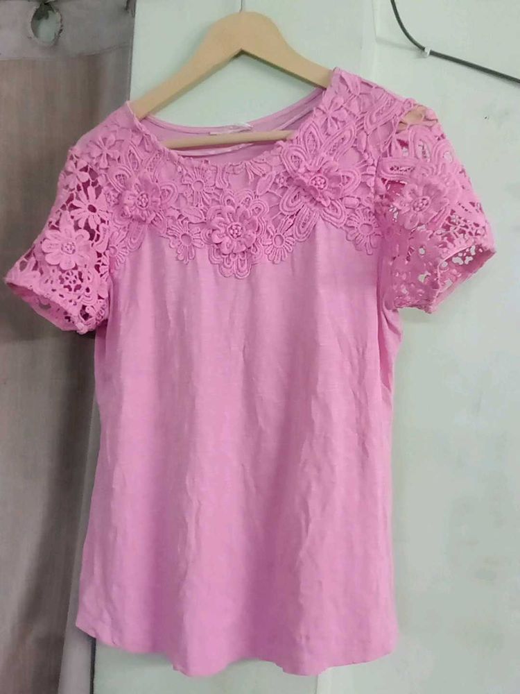 Pink Lace Top