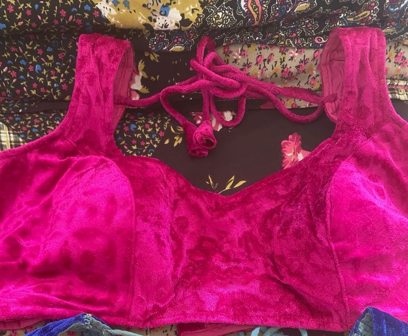 Pink Velvet Blouse