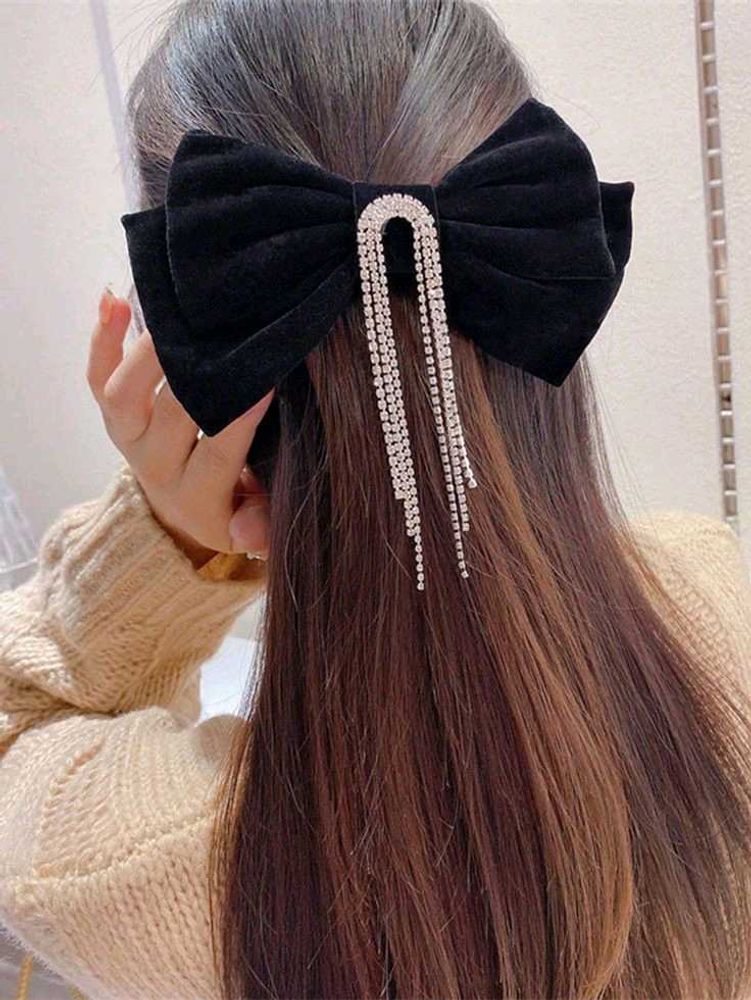 Rhinstone Bow Clip