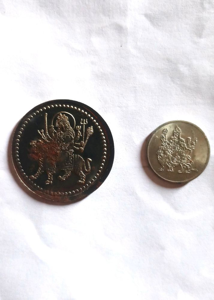 🌟💥🍀Two real silver Coins from Maa Vaishno Devi.