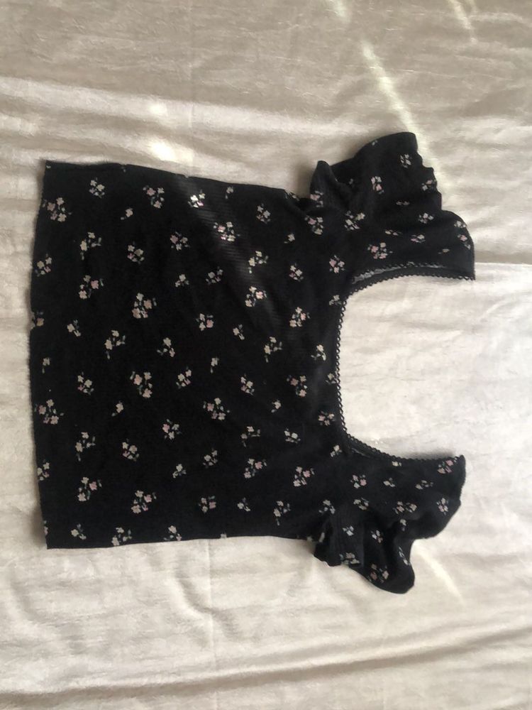Floral Ruffle Top