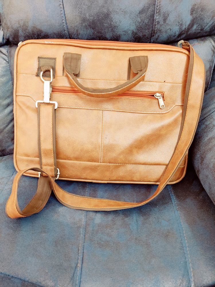 Rustic Red Leather Laptop Bag Hardly Used