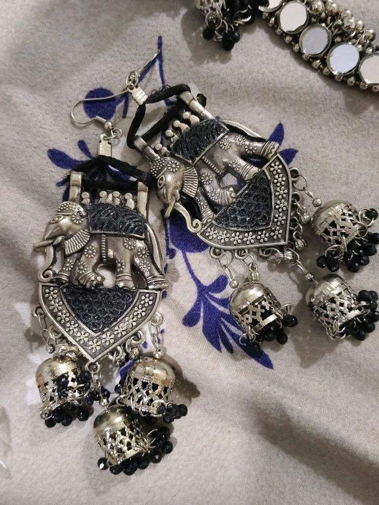 Elephant Jhumka Earrings