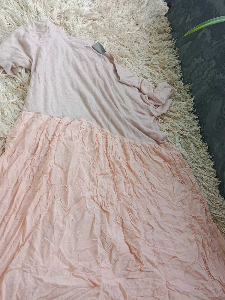 Peach Casual Dress
