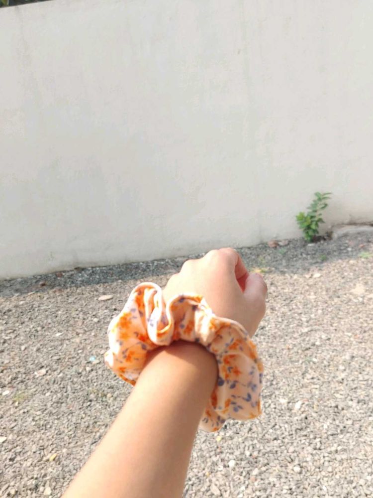 Floral Print Scrunchie