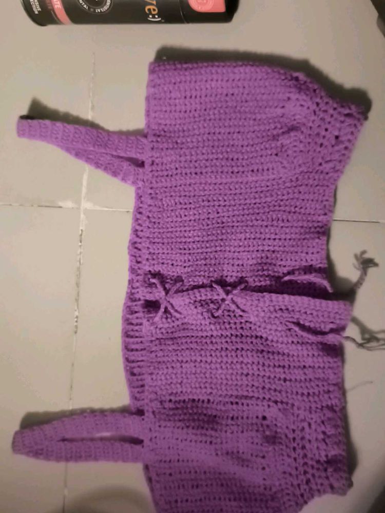 Cute Purple Crocheted Tanktop