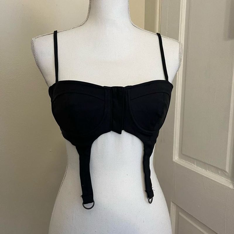 Forever 21  Y2k Korean Black Bralette