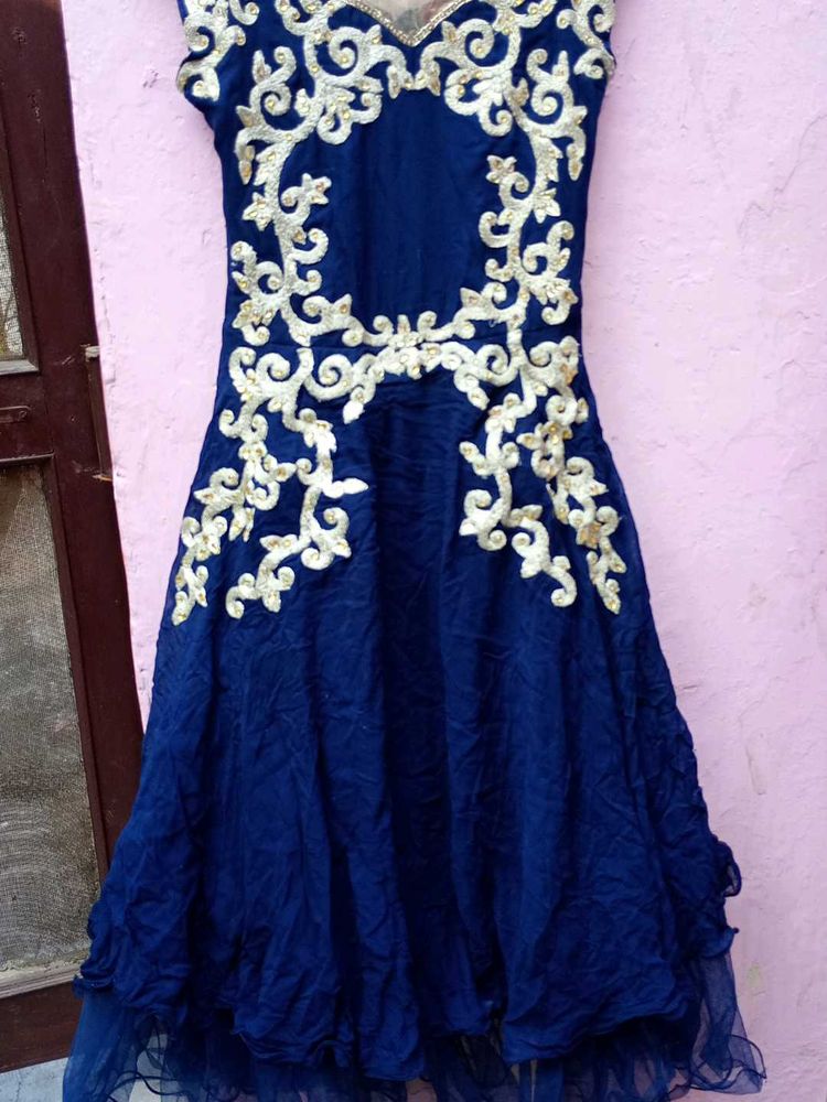 Blue Georgette Gown