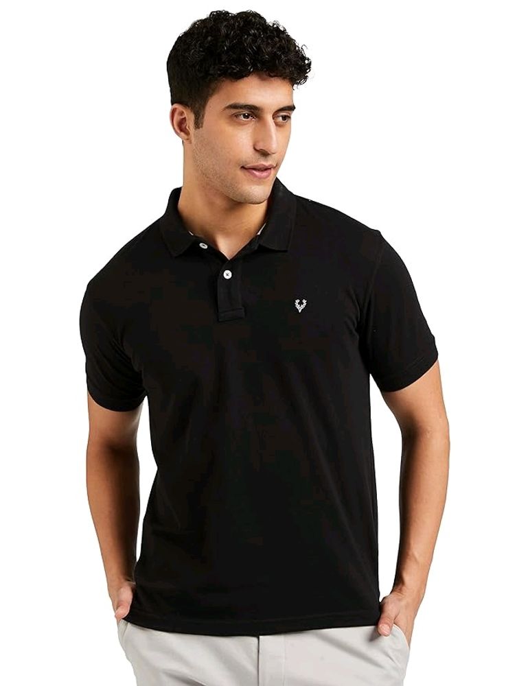Black Allen Solly Polo T-Shirt