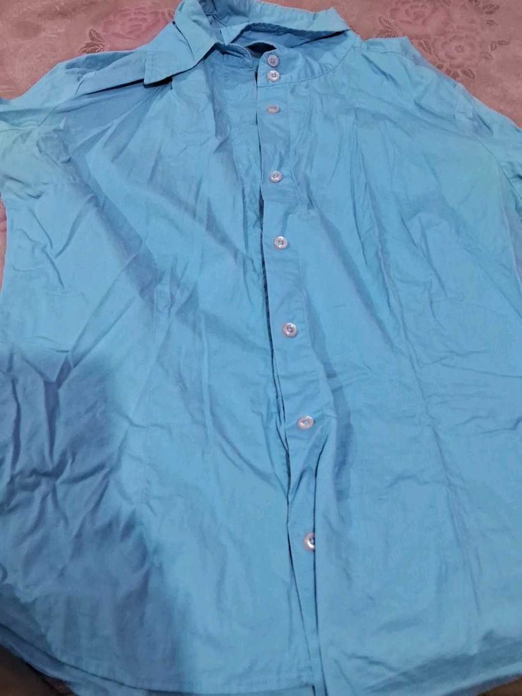 Blue Button-Down Shirt