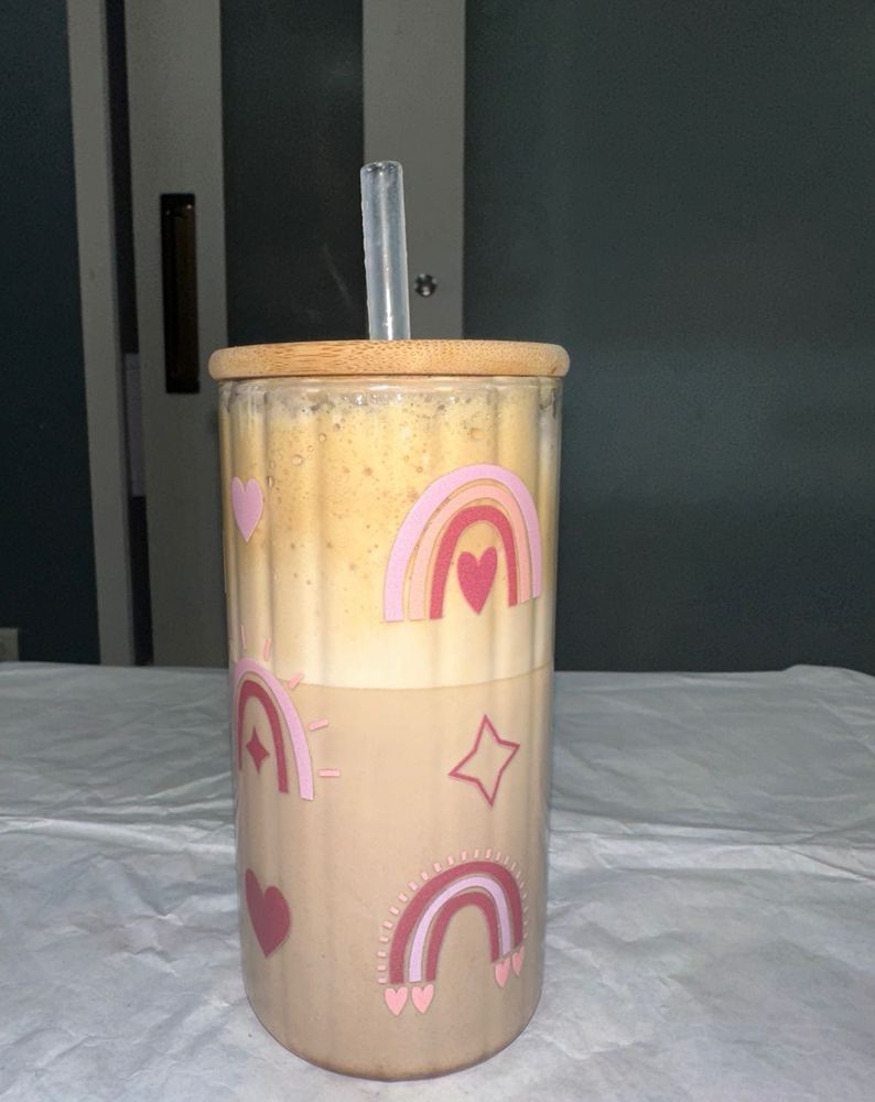 Brown Rainbow Glass Tumbler