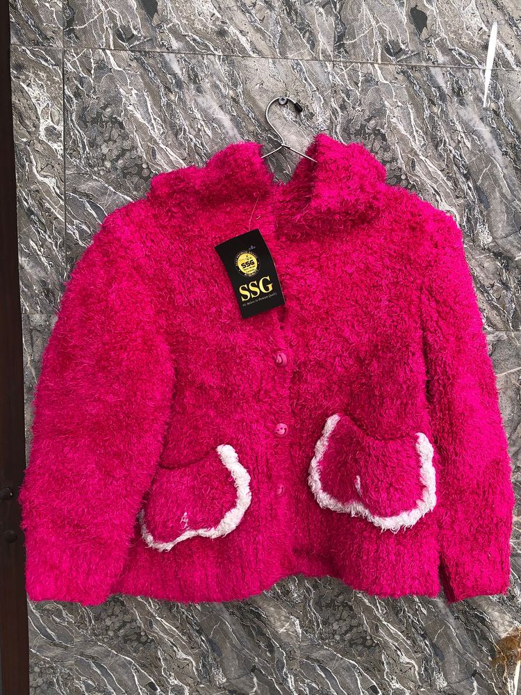 Cute Pink Crop Sweater