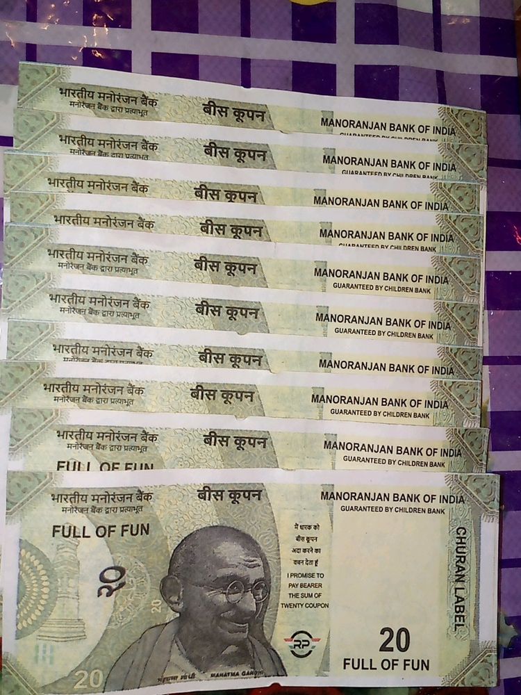 10 Piece Fake Twenty Rupees Notes 💵.