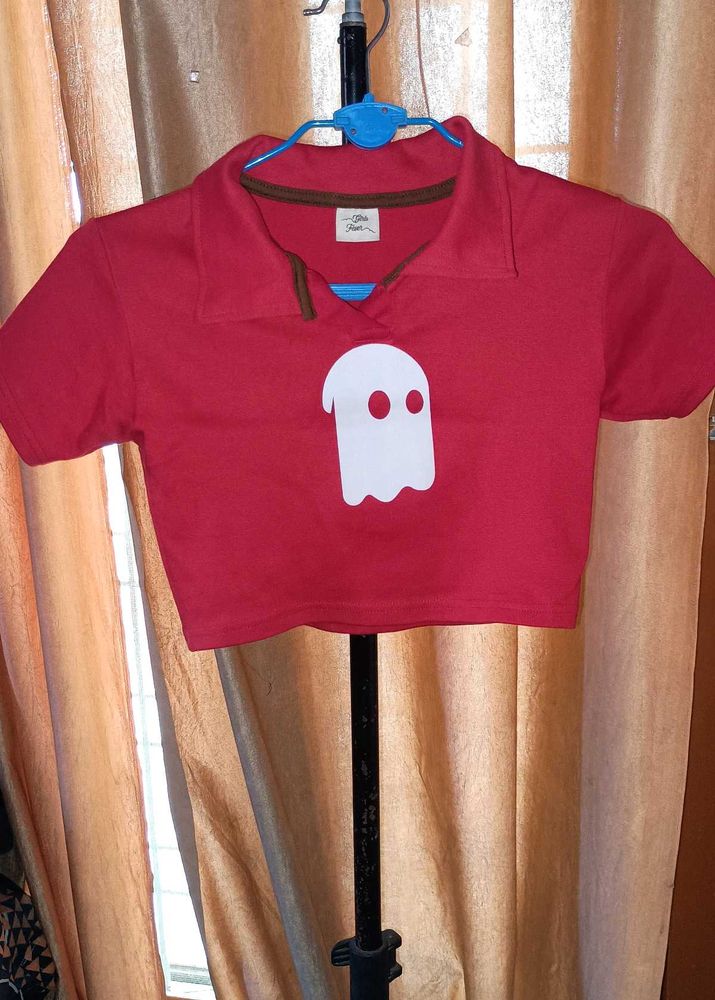 Red Ghost Crop Top @affordable price