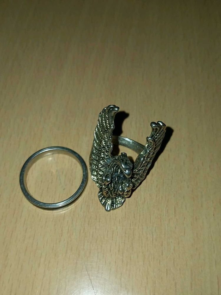 set of 2 stainless steel rings
