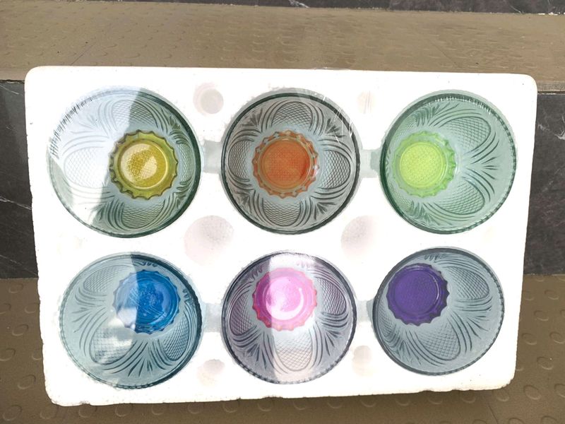 New Packed Multi Colour 6 Bowls