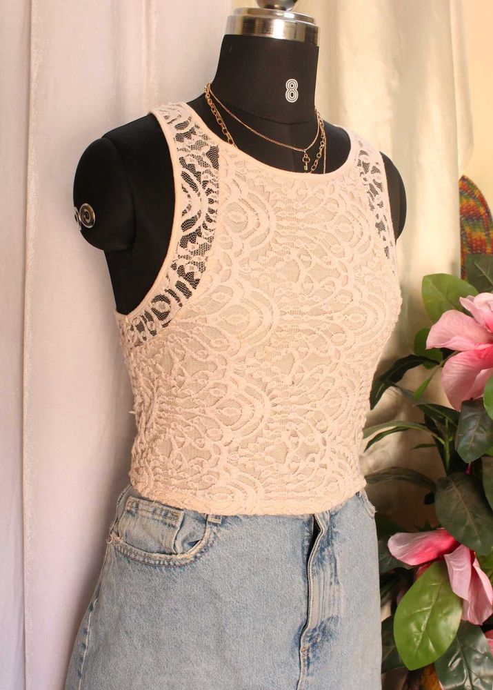 Forever 21 Embroidered Crop Top