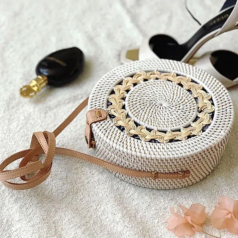 ORIGINAL HANDMADE 🌺Bali Rattan Bag🌺Boho Sling