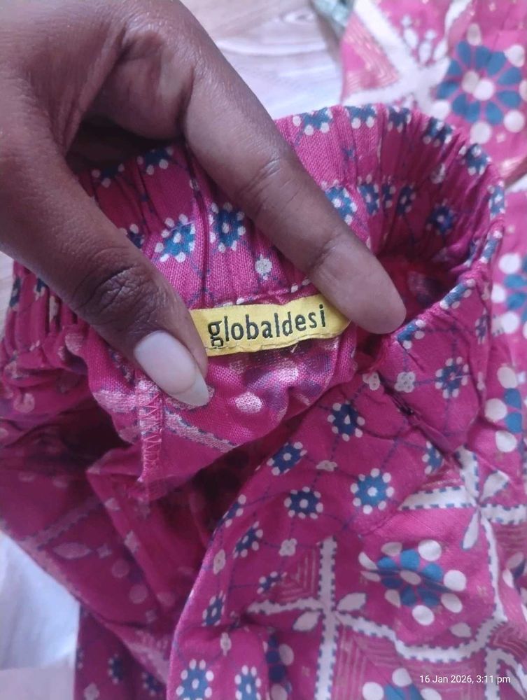 Global Desi Floral Pants