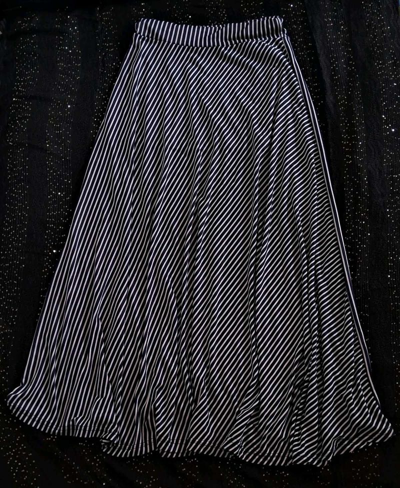 Striped Midi Skirt