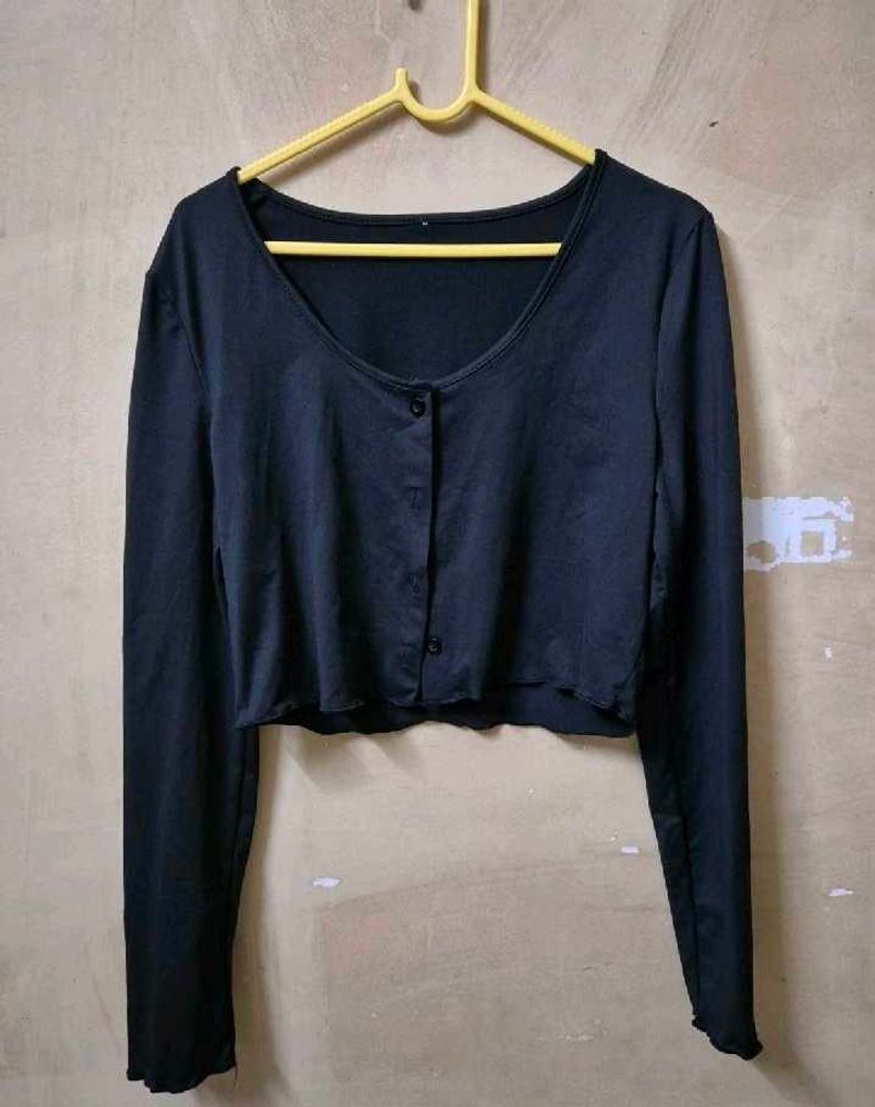 Black Button Cardigan