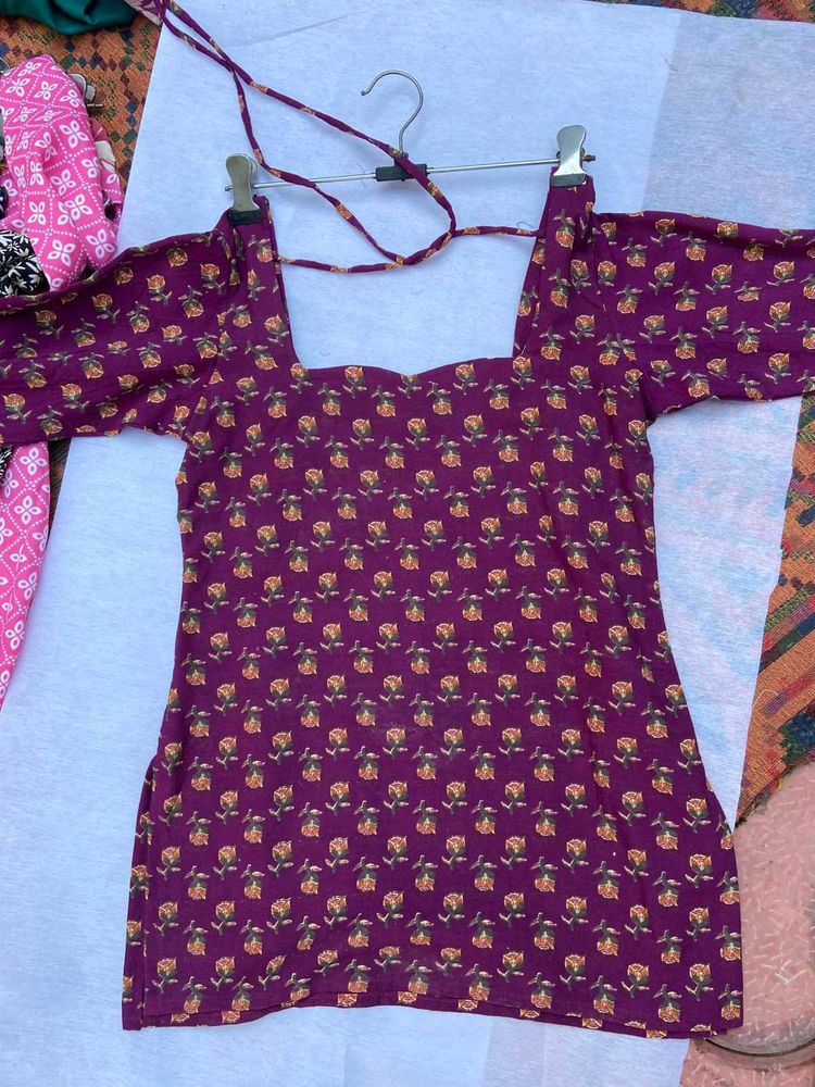like Floral Print short kurti
