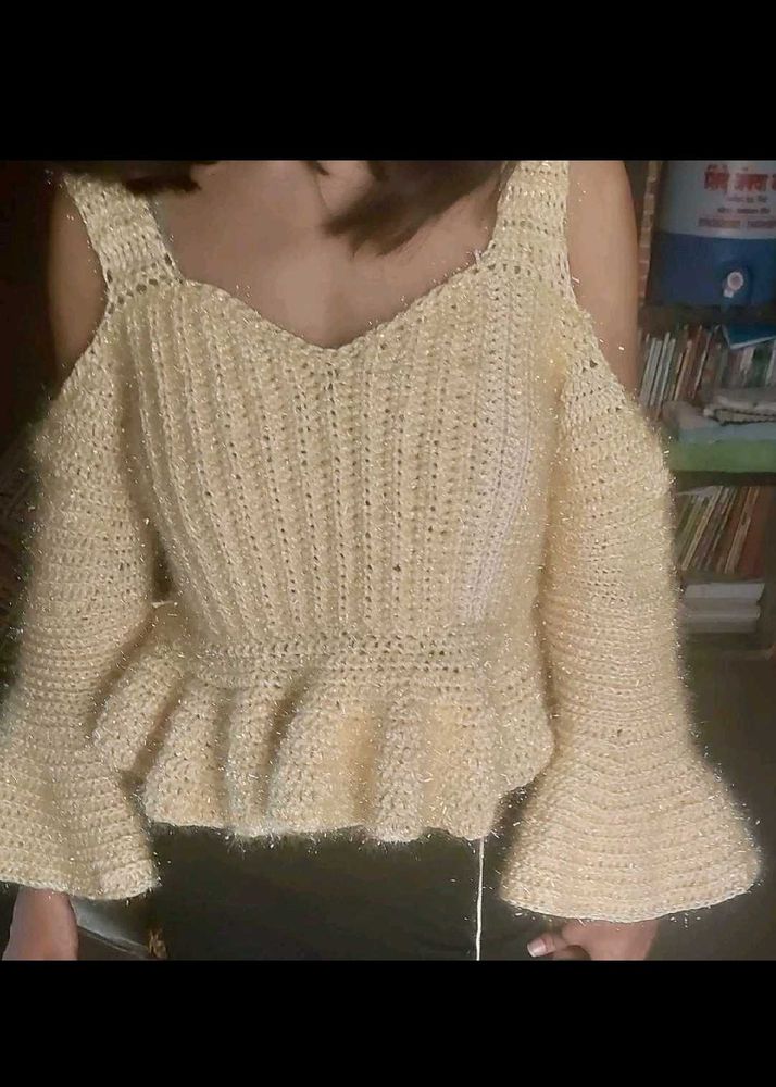 💛Crochet Sweetheart-neck Top💛