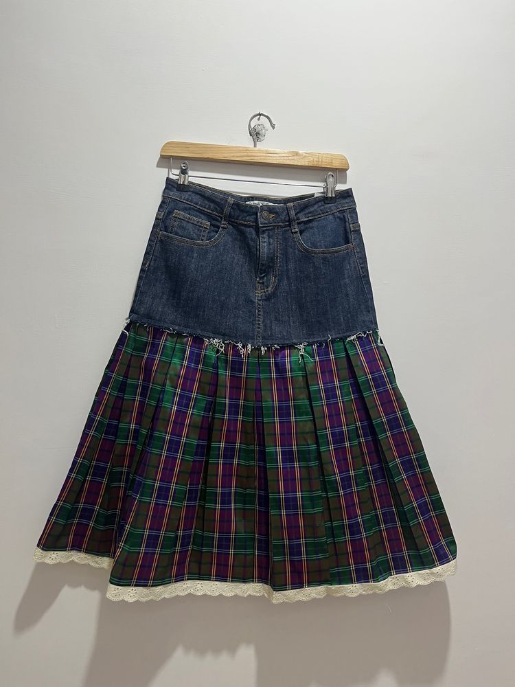 Upcycled Denim Skirt (Repurposed By Me)